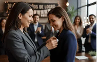 Entrega de distintivo al equipo